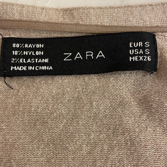 BEIGE ZARA CARDIGAN - Picture 4 of 4